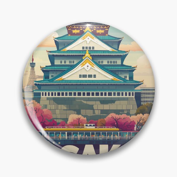 Item preview, Stunning Osaka Japan Artwork – Iconic Landmarks & Vibrant Cityscape Wall Art designed and sold by nomiraclehere.