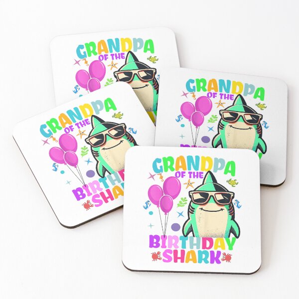 Item preview, Grandpa of the Birthday Shark Matching Family Party designed and sold by BASKF.