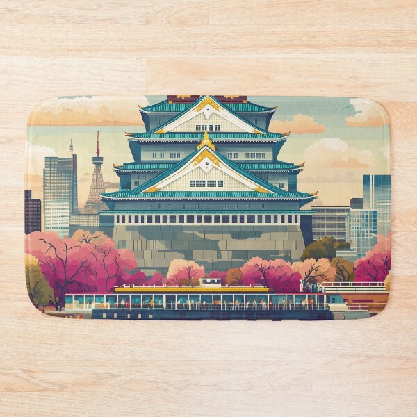 Item preview, Stunning Osaka Japan Artwork – Iconic Landmarks & Vibrant Cityscape Wall Art designed and sold by nomiraclehere.