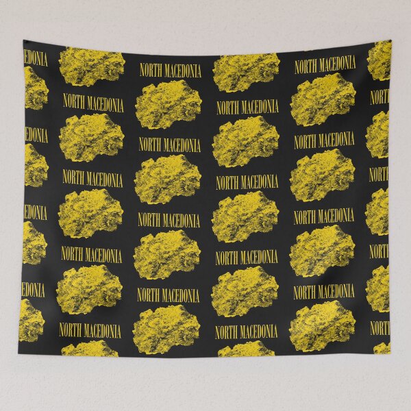 Item preview, Distressed NORTH MACEDONIA 90s Grunge Rock Style designed and sold by pelagio.