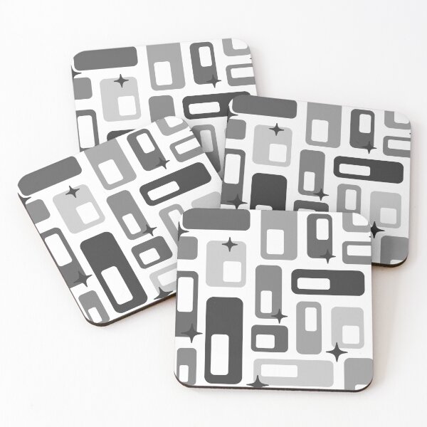 Item preview, Retro Atomic capsules starbursts black white designed and sold by Dana Du.