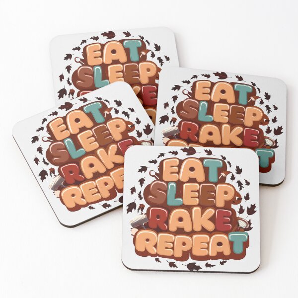 Item preview, Sticker T-Shirt Design Trending: Eat, Sleep, Rake, Repeat designed and sold by ForeverPrintsOK.