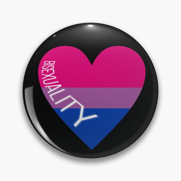 Item preview, Bisexuality heart (on black) designed and sold by nerdspride.