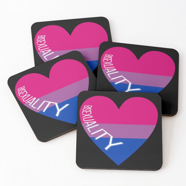 Item preview, Bisexuality heart (on black) designed and sold by nerdspride.