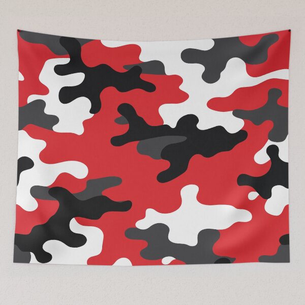 Item preview, Camouflage pattern Design featuring bold colors like red, black, and white.  designed and sold by HEMRO.