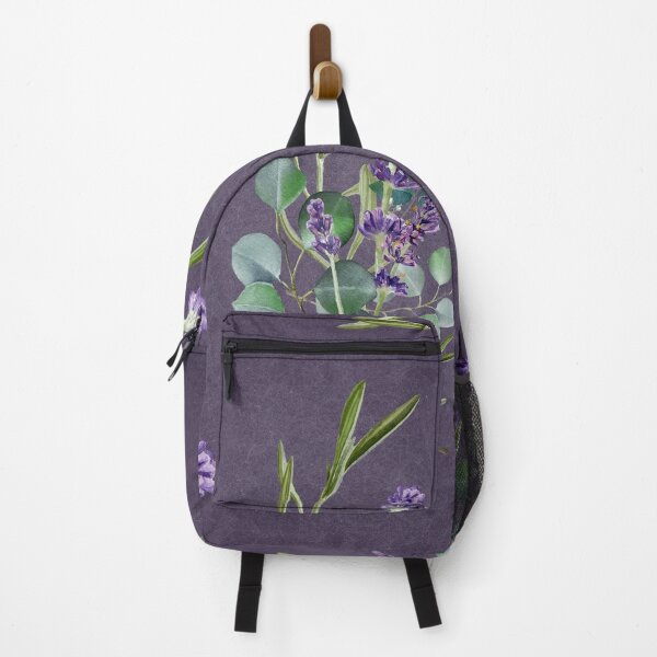 Item preview, Lavender and Eucalyptus on a Purple Gradient Background designed and sold by WhiteSoftPetals.