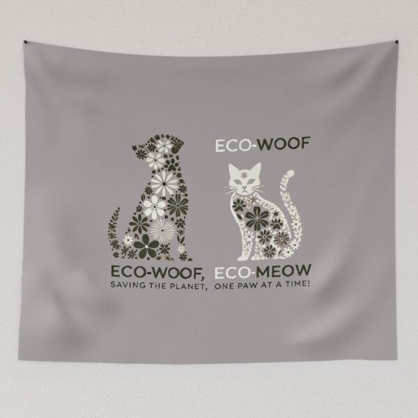 Item preview, Eco-Friendly Pets with Floral Earth-Saving Message designed and sold by yuxin2009.