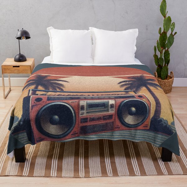 Item preview, Palms and retro boombox in the sunset designed and sold by analogsandpixel.
