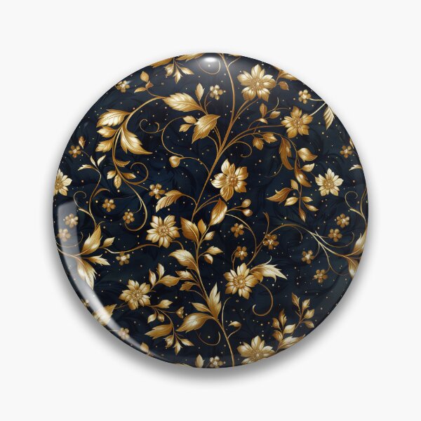 Item preview, Golden leaf and flowers pattern designed and sold by Maddrick.