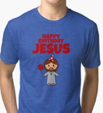 Jesus Happy Birthday Boy Tri-blend T-Shirt
