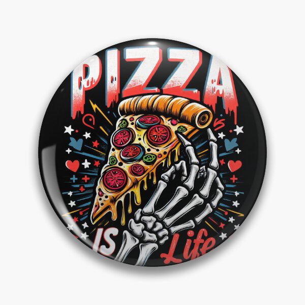 Item preview, Pizza is Life Skeleton hand designed and sold by icraigle.