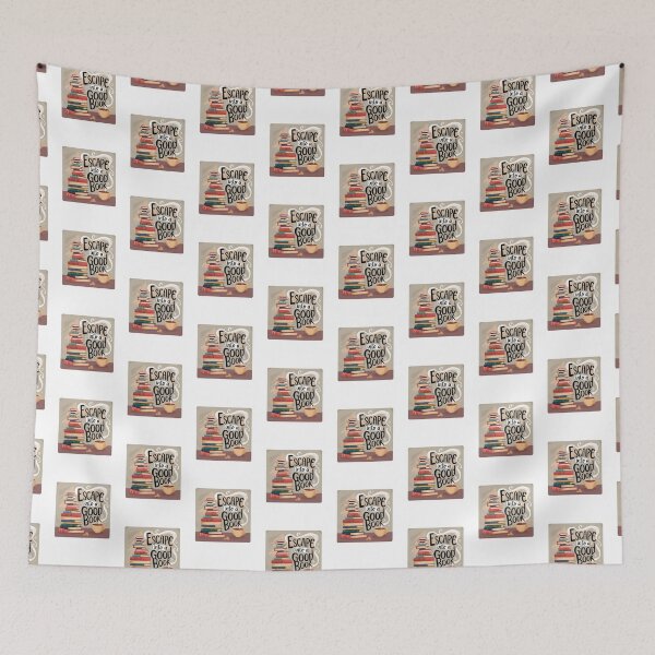 Item preview, Reading Escape : "Escape Into a Good Book" designed and sold by deluxedigital1.