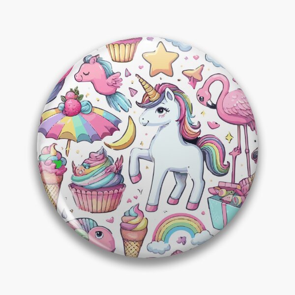 Item preview, Pony, flamingo, waffle and cupcake pattern design designed and sold by Mahilis.