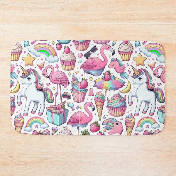 Item preview, Pony, flamingo, waffle and cupcake pattern design designed and sold by Mahilis.