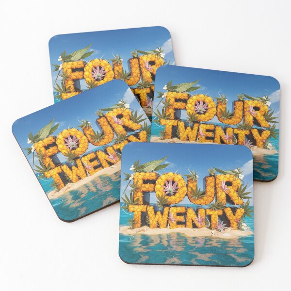 Item preview, Four Twenty in Pineapple Script On Island designed and sold by JLEmporium.