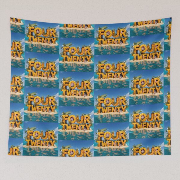 Item preview, Four Twenty in Pineapple Script On Island designed and sold by JLEmporium.