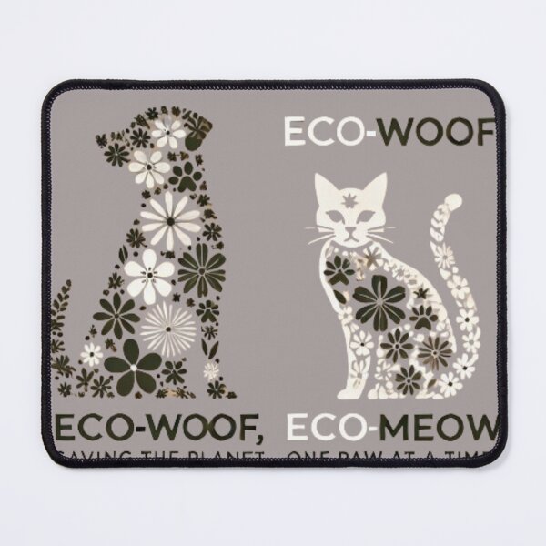 Item preview, Eco-Friendly Pets with Floral Earth-Saving Message designed and sold by yuxin2009.