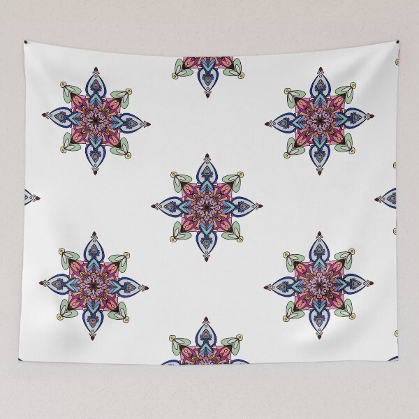 Item preview, Colorful mandala on white background designed and sold by CoraNais.