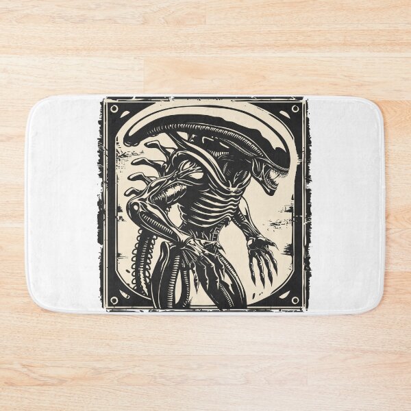 Item preview, Vintage Alien Xenomorph Art | Monochrome Sci-Fi Horror Design designed and sold by Petru&Myself.
