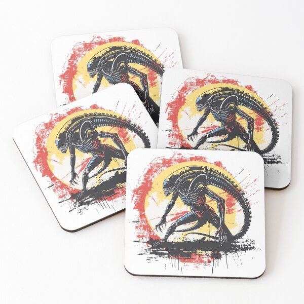 Item preview, Retro Xenomorph Attack Illustration | Sci-Fi Horror Art designed and sold by Petru&Myself.