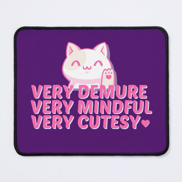 Item preview, Demure Mindful Cutesy Cat designed and sold by Caring Hearts.