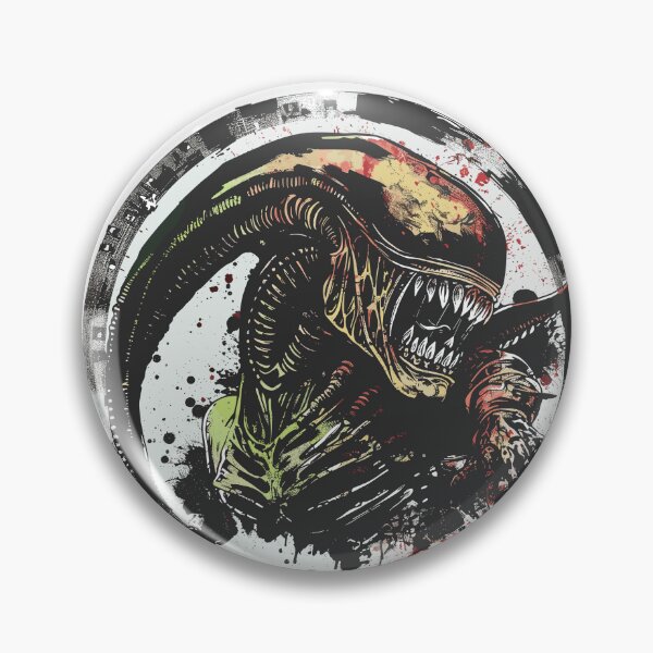 Item preview, Grunge Xenomorph Horror Art | Sci-Fi Alien Illustration designed and sold by Petru&Myself.