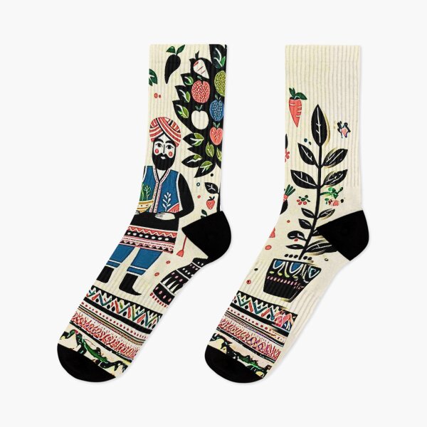 Item preview, 2 farmers with fruit trees and vegetables designed and sold by MerryCrown.