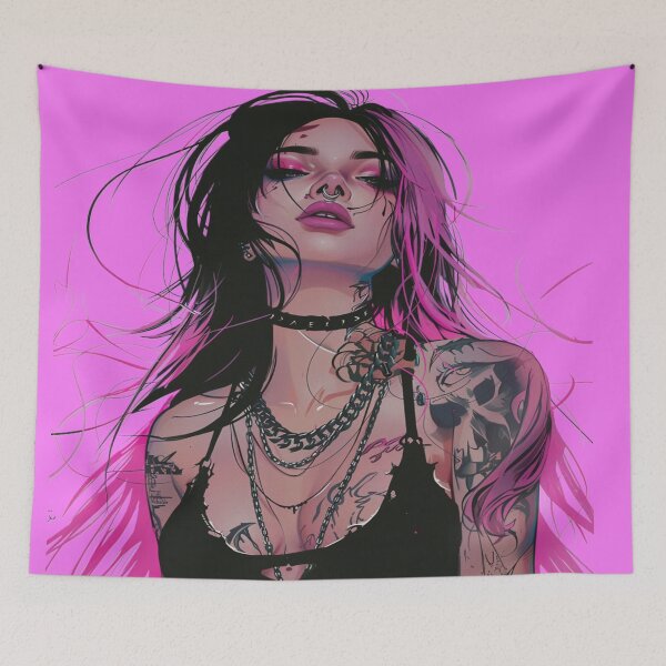Aperçu de l'œuvre fille punk créée et vendue par CursedbyLilith.