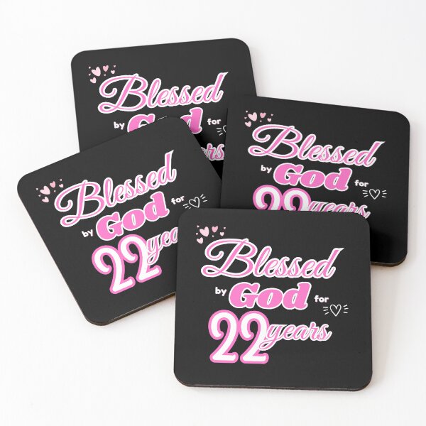 Item preview, Blessed by God for 22years | Christian Faith Gifts for 22nd Birthday designed and sold by Heritage Hive Studio.