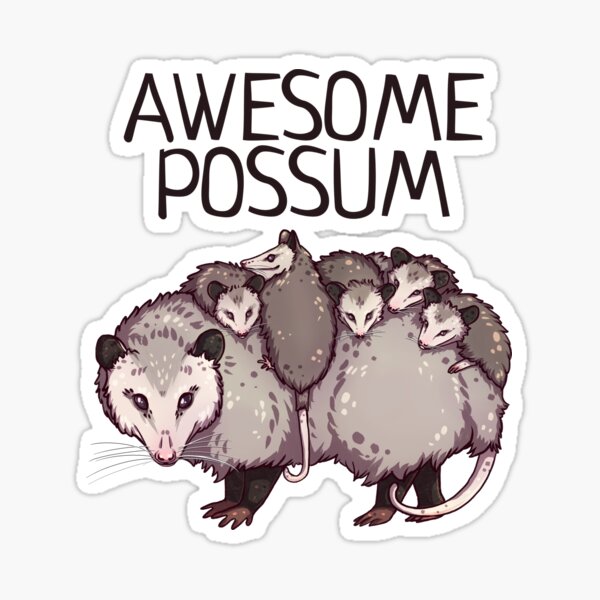Item preview, Awesome Possum designed and sold by BeeHappyShop.