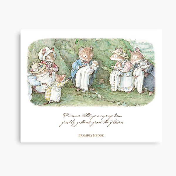Brambly Hedge Naming Ceremony Canvas Print