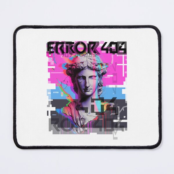 Item preview, Glitch Art: Greek Statue with Error 404 Digital Disruption designed and sold by koreatvtea.