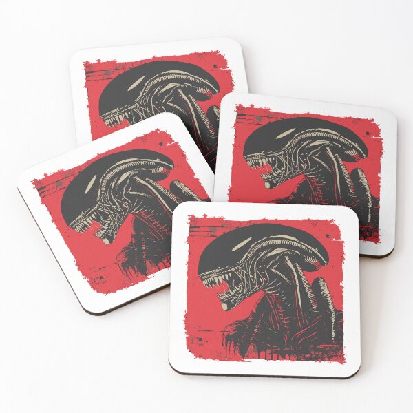 Item preview, Red Xenomorph Horror Art | Sci-Fi Alien Illustration designed and sold by Petru&Myself.