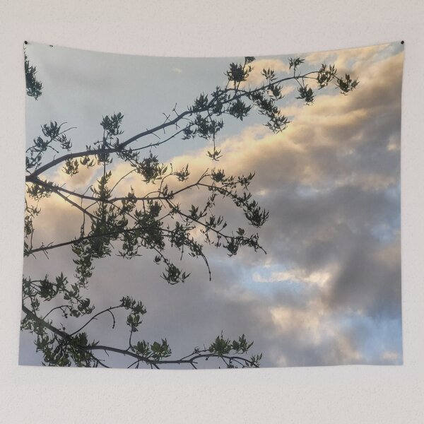 Item preview, Tree budding, colorful sky, springtime has arrived designed and sold by WhiteSoftPetals.