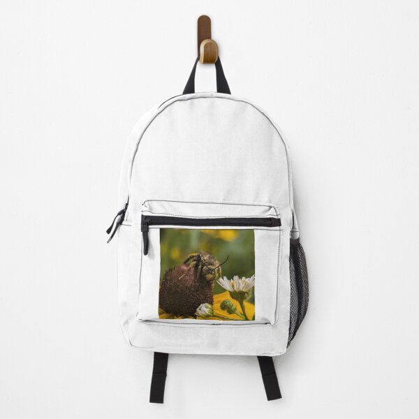 Item preview, Bee pollinating a yellow coneflower designed and sold by Bug Shots.