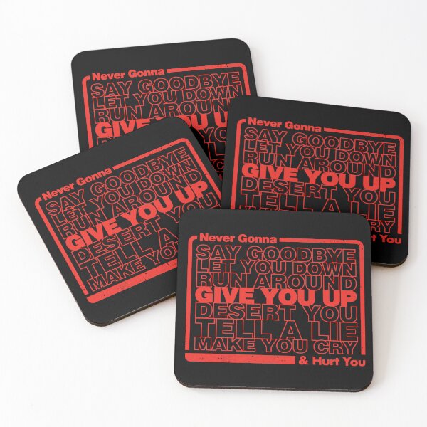 Item preview, Never Gonna Give You Up Typography List designed and sold by therocketman.
