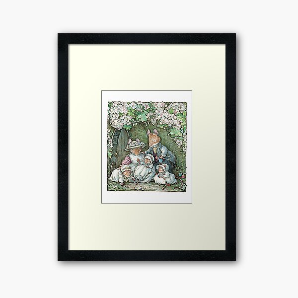 Brambly Hedge - Poppy Dusty and babies Framed Art Print
