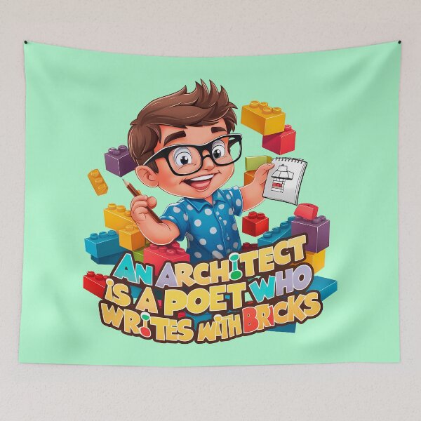 Item preview, An Architect is a Poet Who Writes with Bricks - Male Architect designed and sold by Second Draft Visuals.