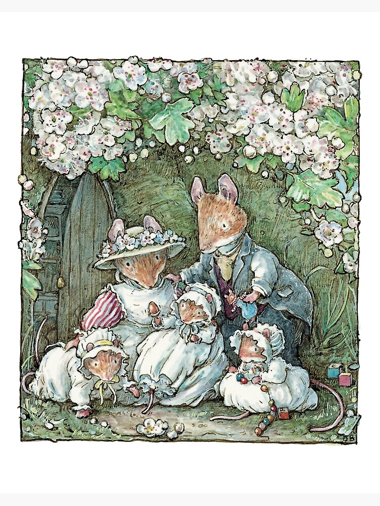 Brambly Hedge - Poppy Dusty and babies Art Board Print for Sale