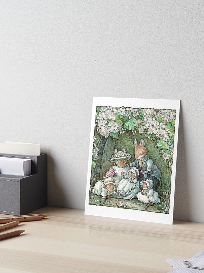 Brambly Hedge - Poppy Dusty and babies Art Board Print for Sale