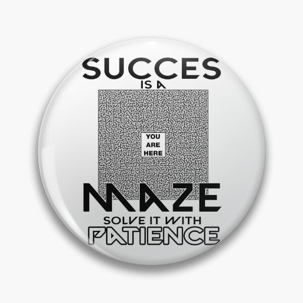 Item preview, Motivational Quote - Success is a Maze, Solve with Patience designed and sold by koreatvtea.