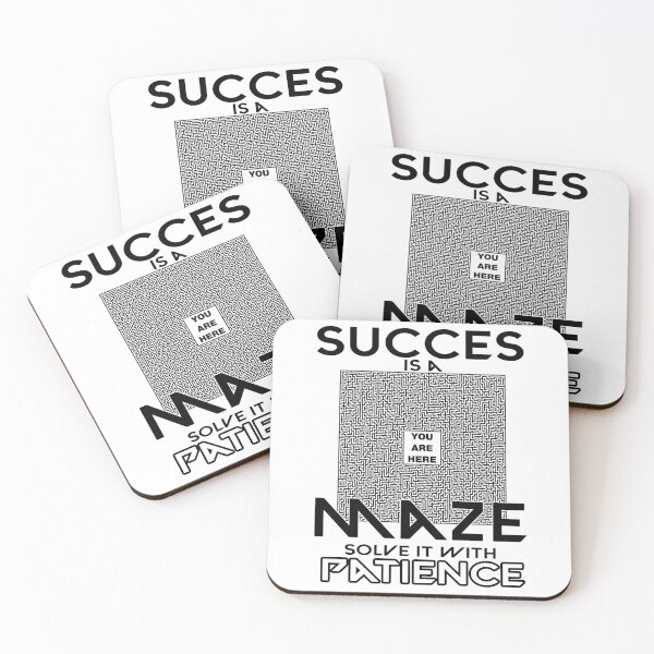 Item preview, Motivational Quote - Success is a Maze, Solve with Patience designed and sold by koreatvtea.