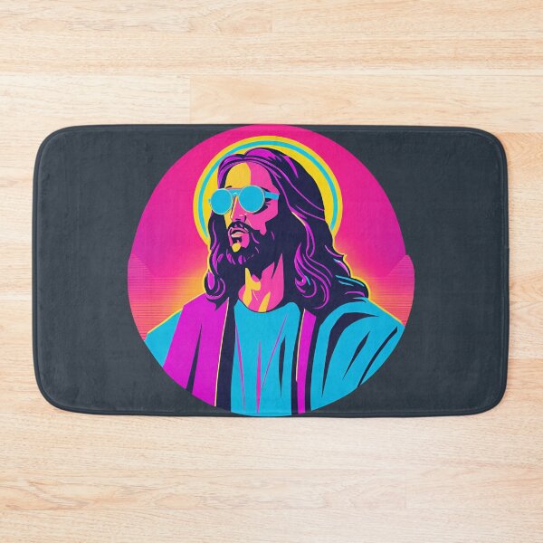 Item preview, Hip Jesus with Electric Halo Cyberpunk Art D7 designed and sold by pixelandcrafted.