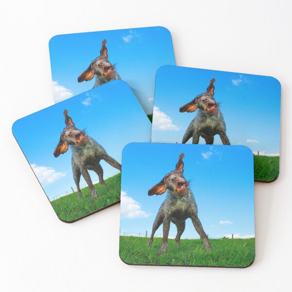 Item preview, Crazy happy German Wirehaired Pointer  designed and sold by FOLK ART FUSION by heidiannemorris.
