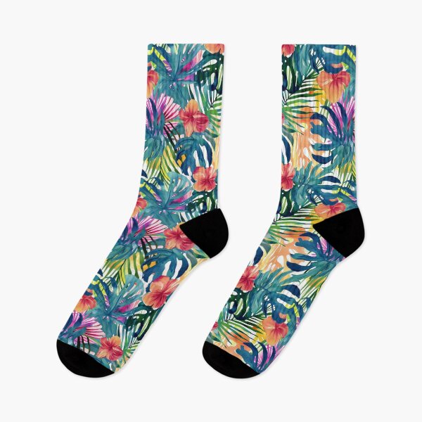 Item preview, Vibrant watercolor tropical flowers designed and sold by 1enchik.