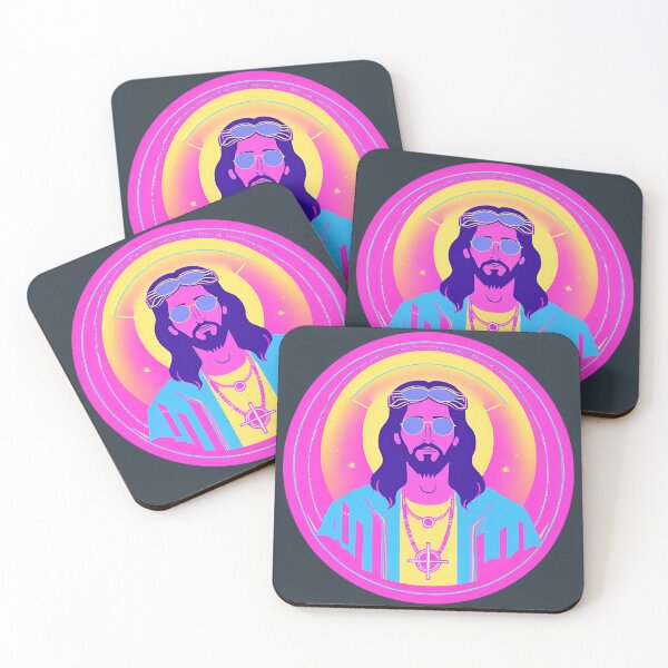 Item preview, Hip Jesus with Electric Halo Cyberpunk Art D28 designed and sold by pixelandcrafted.