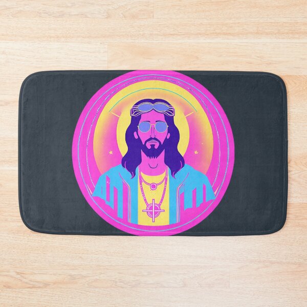 Item preview, Hip Jesus with Electric Halo Cyberpunk Art D28 designed and sold by pixelandcrafted.