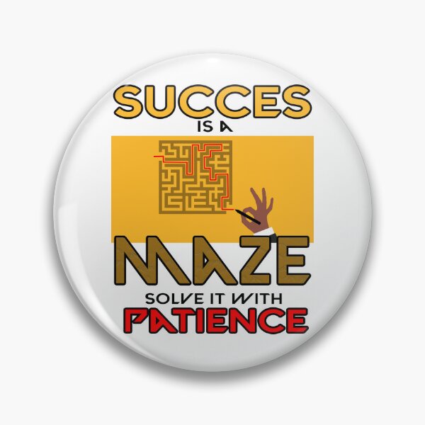 Item preview, Success and Patience - Inspirational Maze Quote Art designed and sold by koreatvtea.