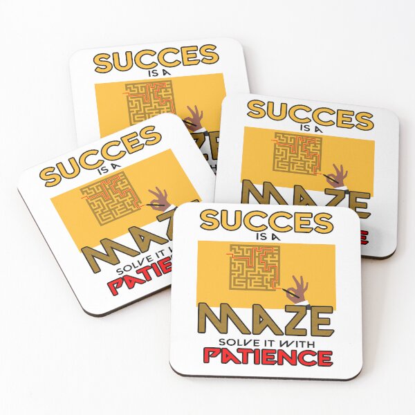 Item preview, Success and Patience - Inspirational Maze Quote Art designed and sold by koreatvtea.
