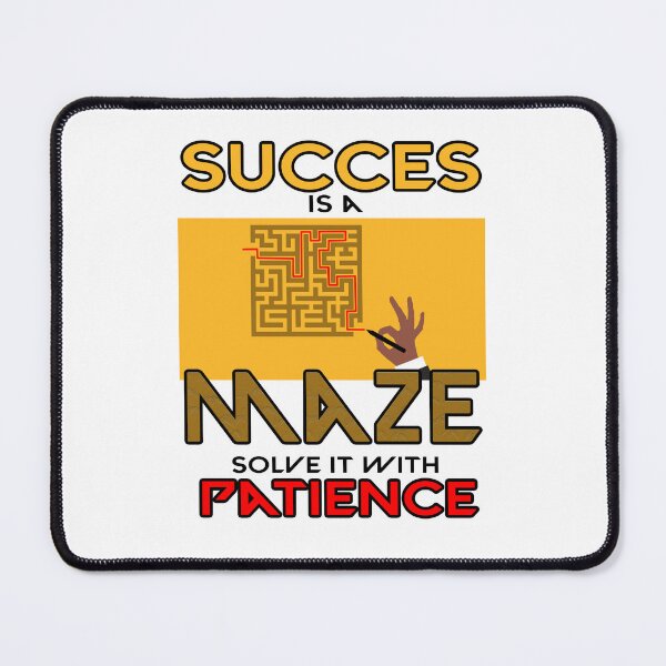 Item preview, Success and Patience - Inspirational Maze Quote Art designed and sold by koreatvtea.
